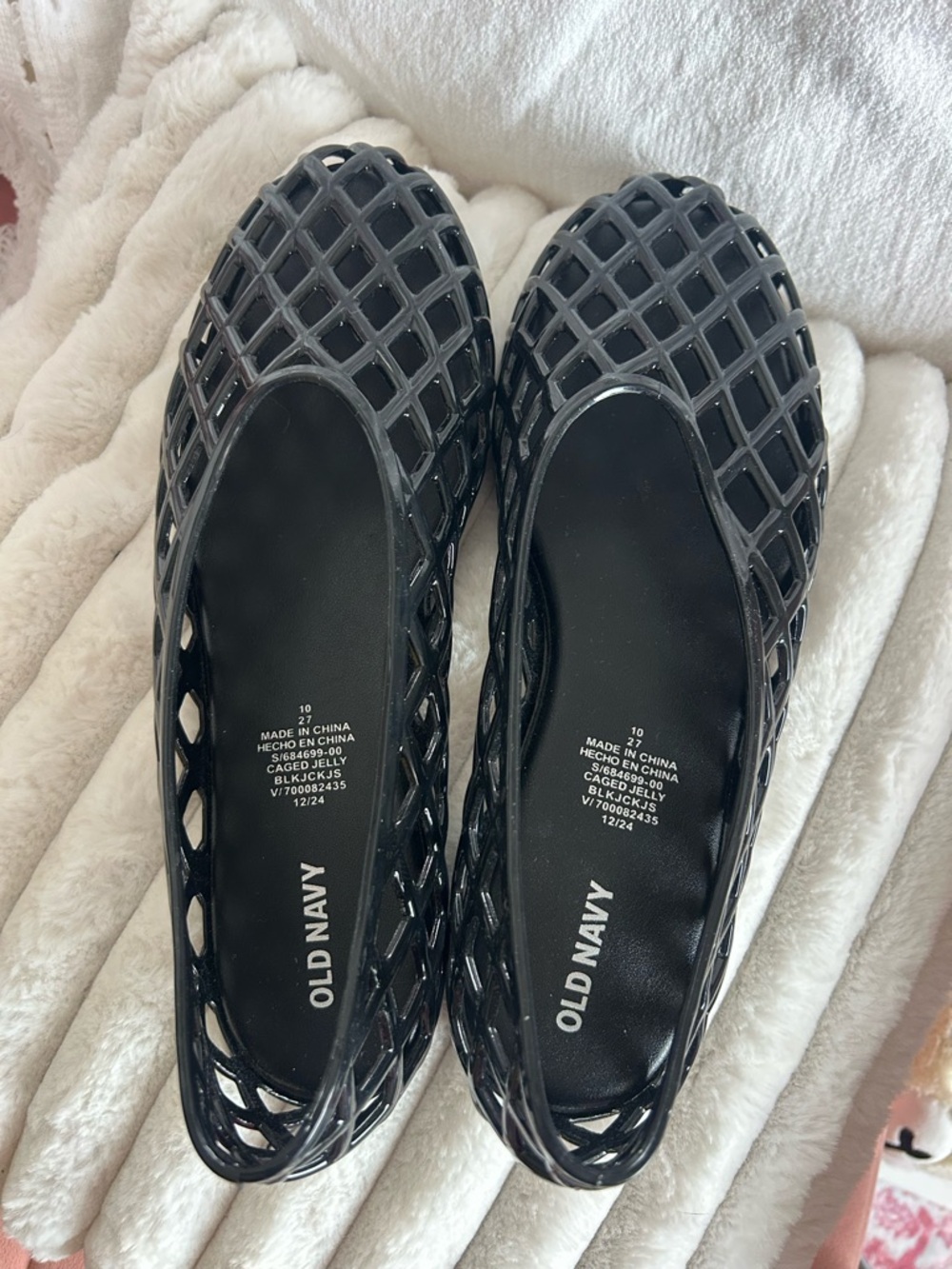 Black Old Navy Brand New Rubber Ballet Flat 10